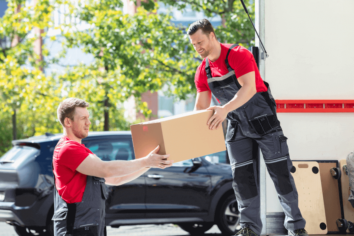 Movers Unloading from vehicle