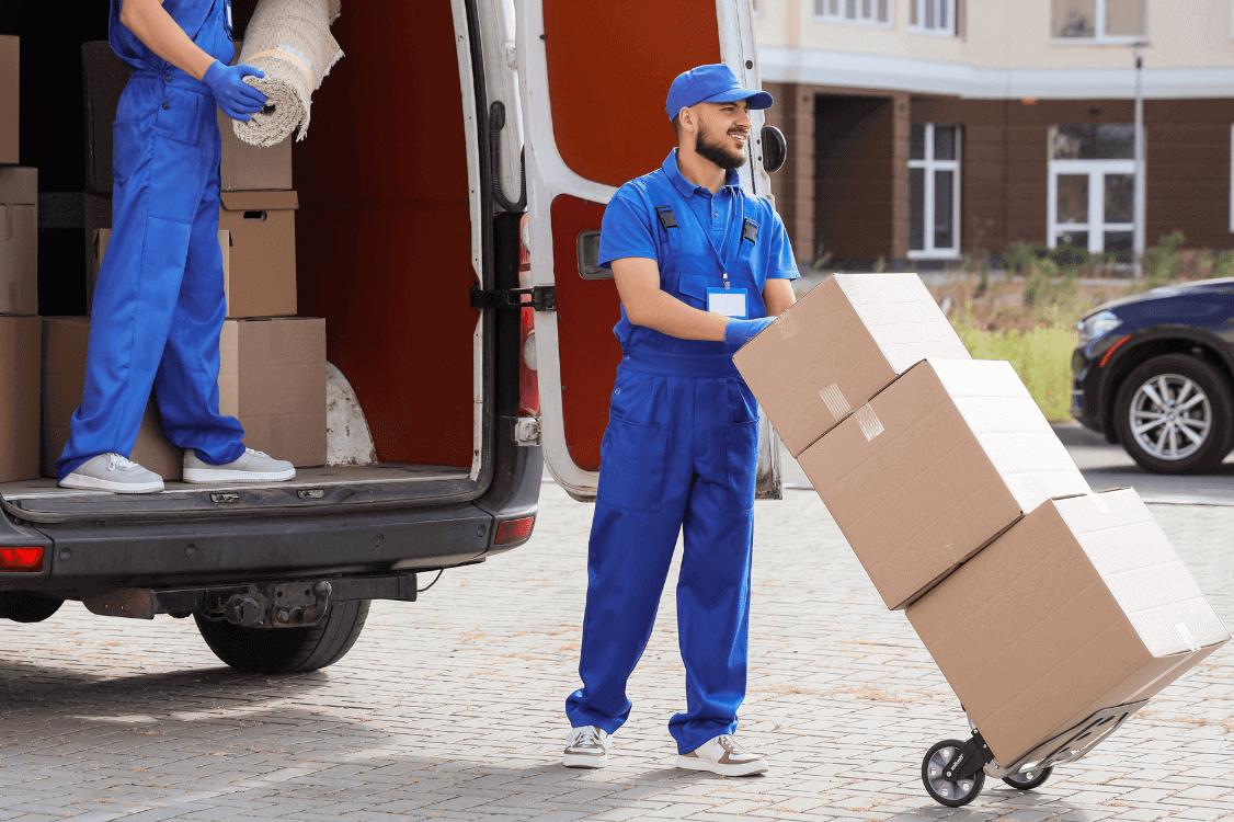 movers unloading boxes